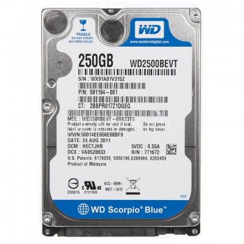 Hard Disk Laptop WD Scorpio Blue WD2500BEVT, 250GB